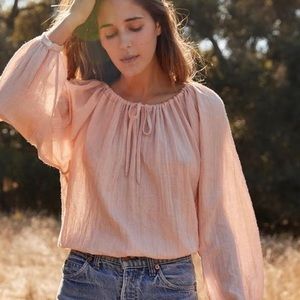 Christy Dawn Farrah Blouse ~ Salmon Pink